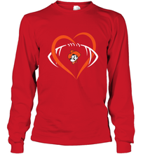 Load image into Gallery viewer, Oklahoma State Cowboys Large Heart Football Team Long Sleeve T-Shirt
