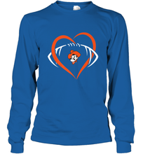Load image into Gallery viewer, Oklahoma State Cowboys Large Heart Football Team Long Sleeve T-Shirt