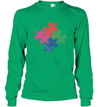 Load image into Gallery viewer, Autism Awareness Distressed T MaassSquad Long Sleeve T-Shirt