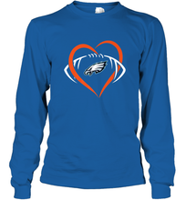 Load image into Gallery viewer, NFL Philadelphia Eagles Heart Love Football Long Sleeve T-Shirt