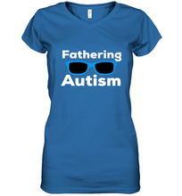 Load image into Gallery viewer, Fathering Autism Shades Women's V-Neck T-Shirt
