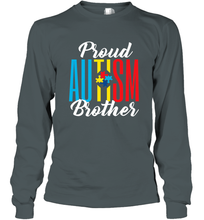 Load image into Gallery viewer, Proud Autism Brother Awareness Support Premium T Shirt Long Sleeve T-Shirt