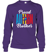 Load image into Gallery viewer, Proud Autism Brother Awareness Support Premium T Shirt Long Sleeve T-Shirt