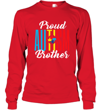 Load image into Gallery viewer, Proud Autism Brother Awareness Support Premium T Shirt Long Sleeve T-Shirt