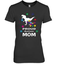 Load image into Gallery viewer, Proud Autism Mom T Rex Dinosaur Autism Awareness Women's Premium T-Shirt