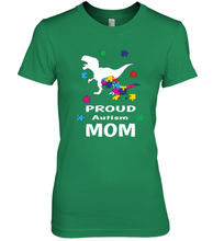 Load image into Gallery viewer, Proud Autism Mom T Rex Dinosaur Autism Awareness Women's Premium T-Shirt