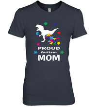 Load image into Gallery viewer, Proud Autism Mom T Rex Dinosaur Autism Awareness Women's Premium T-Shirt
