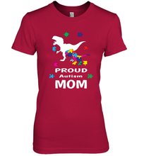 Load image into Gallery viewer, Proud Autism Mom T Rex Dinosaur Autism Awareness Women's Premium T-Shirt