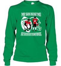 Load image into Gallery viewer, Son Beat Me Fantasy Football Team Draft Long Sleeve T-Shirt