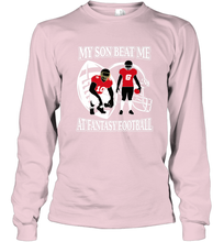 Load image into Gallery viewer, Son Beat Me Fantasy Football Team Draft Long Sleeve T-Shirt