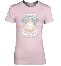 Load image into Gallery viewer, Jesus Drafted My Fantasy Football Women's Premium T-Shirt