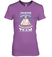 Load image into Gallery viewer, Jesus Drafted My Fantasy Football Women's Premium T-Shirt