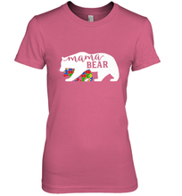 Load image into Gallery viewer, Mama Bear Autism t shirt Autism Awareness Month Women's Premium T-Shirt