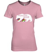 Load image into Gallery viewer, Mama Bear Autism t shirt Autism Awareness Month Women's Premium T-Shirt