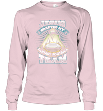 Load image into Gallery viewer, Jesus Drafted My Fantasy Football Long Sleeve T-Shirt
