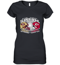 Load image into Gallery viewer, NFL Super bowl San Francisco 49ers vs. Kansas City Chiefs Women's V-Neck T-Shirt