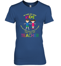 Load image into Gallery viewer, They Call Me Teacher School Kids Fun Appreciation Women's Premium T-Shirt