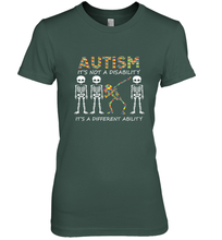 Load image into Gallery viewer, Autism it's a different ability Funny Dabbing skeleton Gift Women's Premium T-Shirt