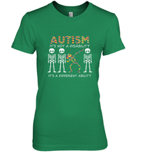 Load image into Gallery viewer, Autism it's a different ability Funny Dabbing skeleton Gift Women's Premium T-Shirt