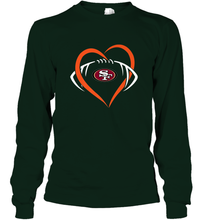 Load image into Gallery viewer, NFL San Francisco Heart Love Football Long Sleeve T-Shirt