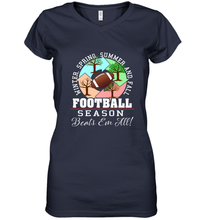 Load image into Gallery viewer, Funny Football Season Year Round Gift for Coach and Team Women's V-Neck T-Shirt