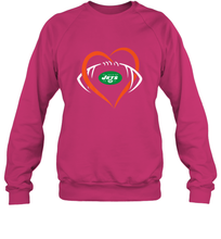 Load image into Gallery viewer, NFL New York Jets Heart Love Football Crewneck Sweatshirt
