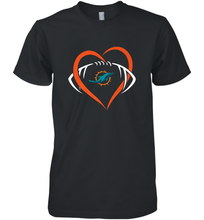 Load image into Gallery viewer, NFL Miami Dolphins Heart Love Football Men's Premium T-Shirt
