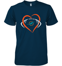 Load image into Gallery viewer, NFL Miami Dolphins Heart Love Football Men's Premium T-Shirt
