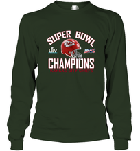 Load image into Gallery viewer, NFL super bowl Kansas City Chiefs Logo Helmet champions Long Sleeve T-Shirt
