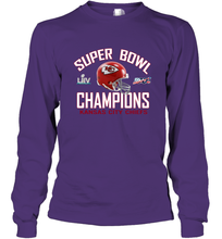 Load image into Gallery viewer, NFL super bowl Kansas City Chiefs Logo Helmet champions Long Sleeve T-Shirt
