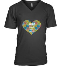 Load image into Gallery viewer, Love needs no words Autism Awareness DayT shirt Men's V-Neck
