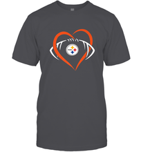 Load image into Gallery viewer, NFL Pittsburgh Steelers Heart Love Football Men's T-Shirt
