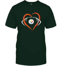 Load image into Gallery viewer, NFL Pittsburgh Steelers Heart Love Football Men's T-Shirt
