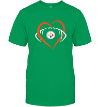 Load image into Gallery viewer, NFL Pittsburgh Steelers Heart Love Football Men's T-Shirt

