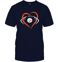 Load image into Gallery viewer, NFL Pittsburgh Steelers Heart Love Football Men's T-Shirt
