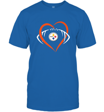 Load image into Gallery viewer, NFL Pittsburgh Steelers Heart Love Football Men's T-Shirt
