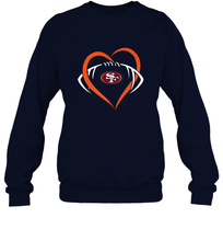 Load image into Gallery viewer, NFL San Francisco Heart Love Football Crewneck Sweatshirt
