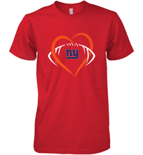 Load image into Gallery viewer, NFL New York Giants Heart Love Football Men's Premium T-Shirt
