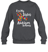 Load image into Gallery viewer, For My Sister  Autism Awareness  Awareness Day Crewneck Sweatshirt
