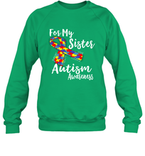 Load image into Gallery viewer, For My Sister  Autism Awareness  Awareness Day Crewneck Sweatshirt
