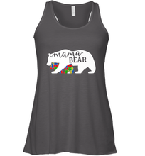 Load image into Gallery viewer, Mama Bear Autism t shirt Autism Awareness Month Women's Racerback Tank
