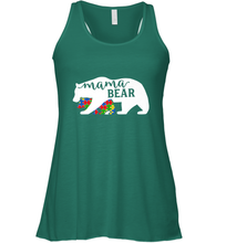 Load image into Gallery viewer, Mama Bear Autism t shirt Autism Awareness Month Women's Racerback Tank
