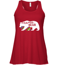 Load image into Gallery viewer, Mama Bear Autism t shirt Autism Awareness Month Women's Racerback Tank
