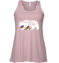 Load image into Gallery viewer, Mama Bear Autism t shirt Autism Awareness Month Women's Racerback Tank
