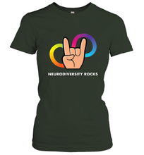 Load image into Gallery viewer, Neurodiversity Rocks Shirt Brain Autism Awareness Women's T-Shirt
