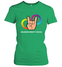 Load image into Gallery viewer, Neurodiversity Rocks Shirt Brain Autism Awareness Women's T-Shirt
