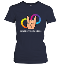 Load image into Gallery viewer, Neurodiversity Rocks Shirt Brain Autism Awareness Women's T-Shirt
