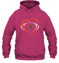 Load image into Gallery viewer, NFLAtlanta Falcons Heart Love Football Hooded Sweatshirt
