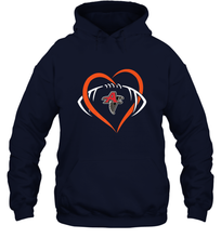 Load image into Gallery viewer, NFLAtlanta Falcons Heart Love Football Hooded Sweatshirt
