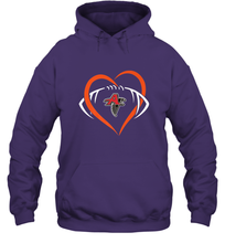 Load image into Gallery viewer, NFLAtlanta Falcons Heart Love Football Hooded Sweatshirt
